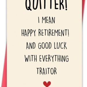 Funny Retirement Card Gifts for Women Men,Retirement Card for Coworker Colleague Friend,Coworker Leaving Cards,Farewell Gifts for Boss Teachers Nurses Dad Mom
