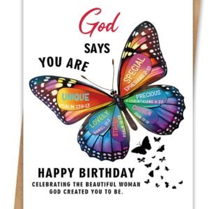 Religious Birthday Card for Women,Christian Blessings Birthday Gift for Her