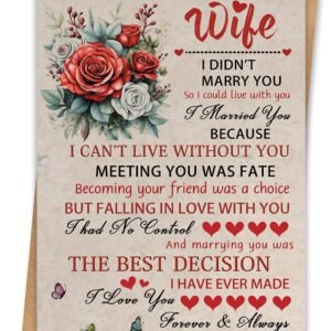 Romantic Anniversary Card for Wife,Unique Anniversary Wedding Gifts from Husband