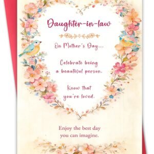 Happy Mother’s Day Card for Daughter In Law, Lovely Mothers Day Gifts for Daughter In Law, Unique Decorations for Her