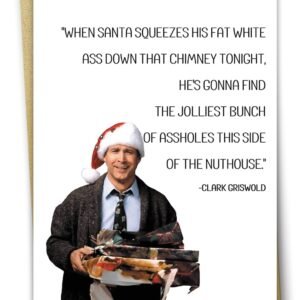 Funny Christmas Cards for Her Him, Happy Holidays Greeting Card for Female Male, Hilarious Christmas Movie Card for Family Friend, Humorous Xmas Cards Decorations for Couple Husband Wife